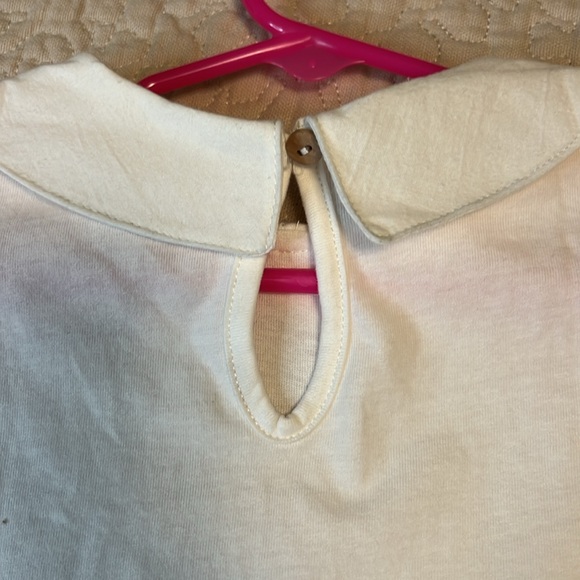 Zara Girls Size 12-18 Months White Long Sleeve Collared Top New With Tag - Picture 3 of 3